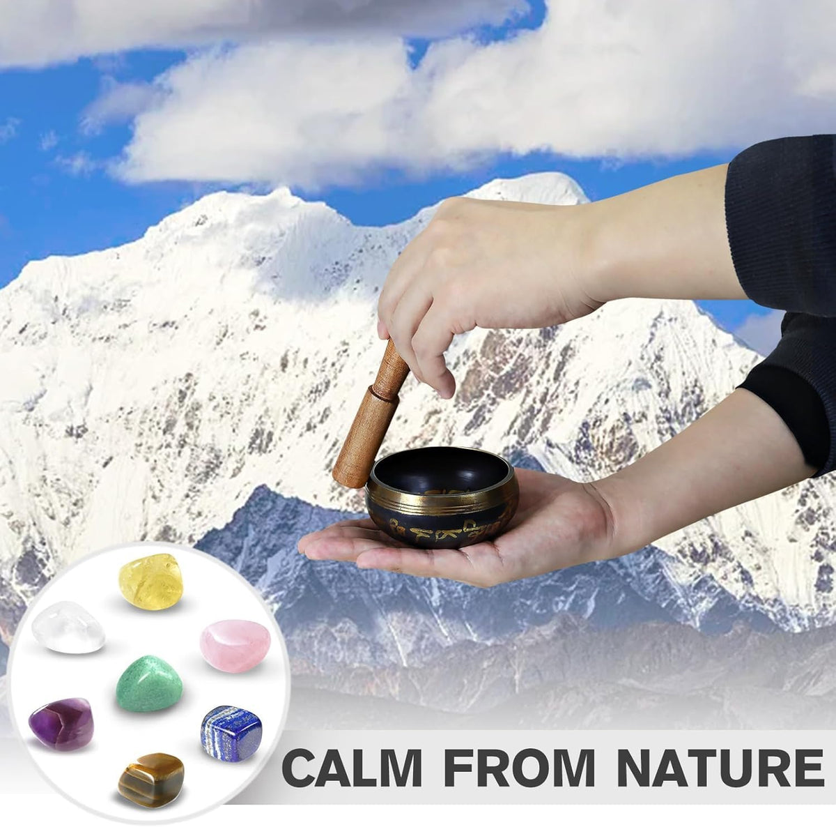 Brass Singing Bowl Gift Set — Resonant Collection | 16 Pieces