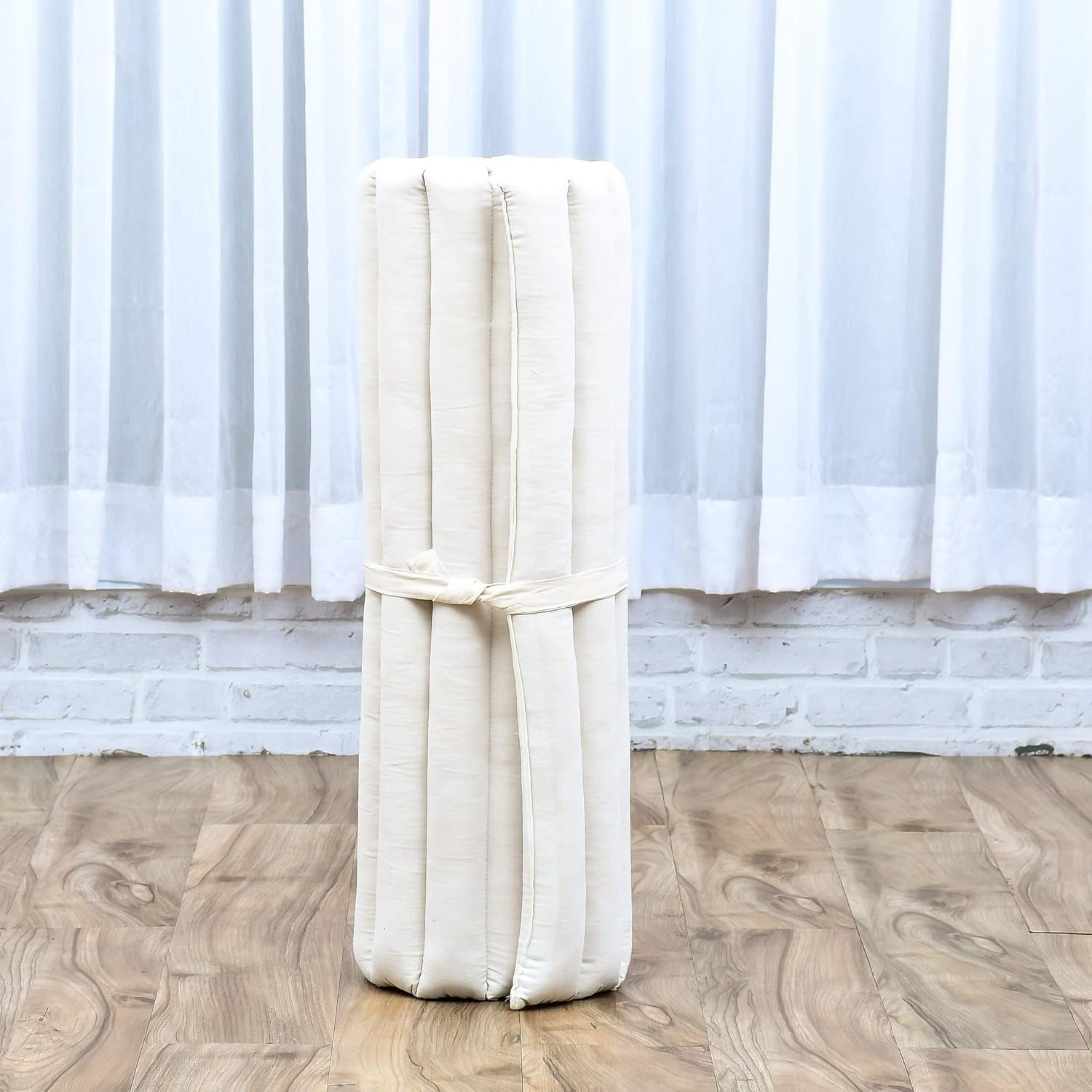 Meditation Cushion Set — Zafu & Roll-Up Zabuton with Kapok Fill