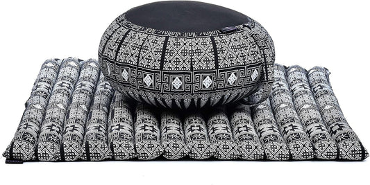 Zafu and roll-up zabuton — Black (Cbt4) option