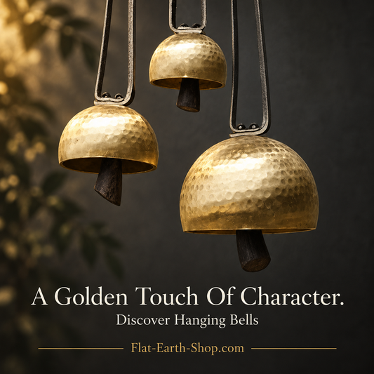 Handmade Brass Meditation Bells — Wind Chime Set