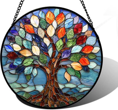 Tree of Life Glass Suncatcher — Tree of Color | 6.3 Inch