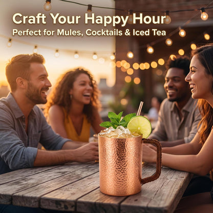 Copper Sipper Mug — Woven Pause | 26 oz