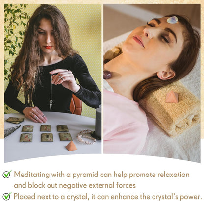 Solid Copper Giza Pyramid 🔺 Purple Gold Energy Amplifier (1.25”)