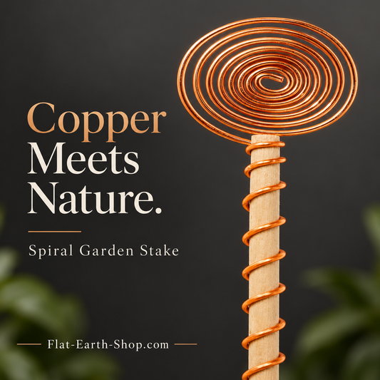 Copper Sun Spiral Electroculture Stakes — 12" — 5 Pack