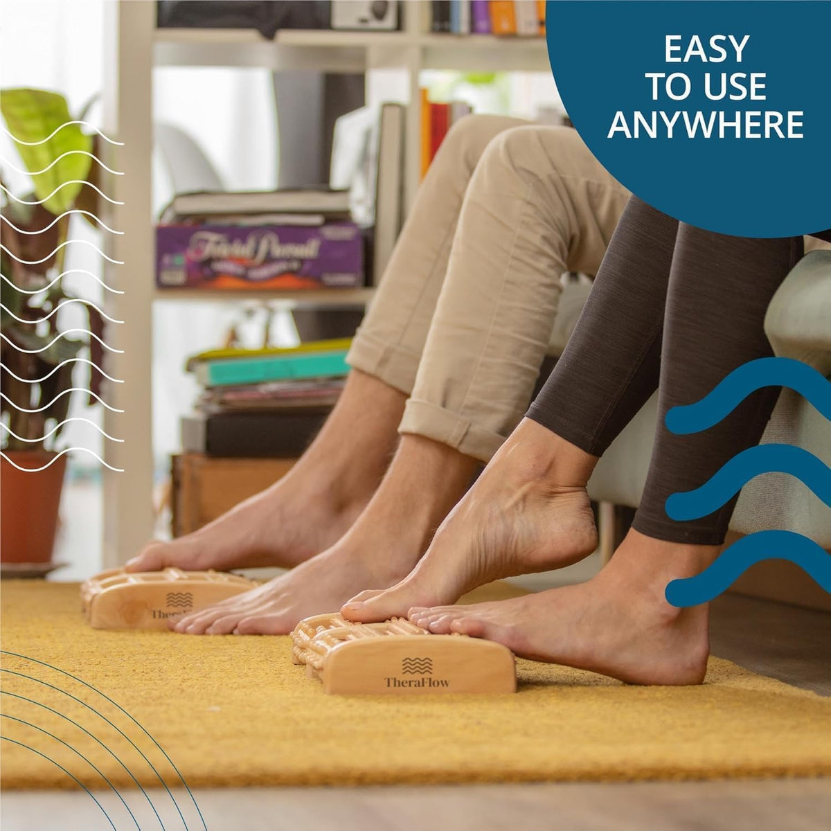 Wooden Foot Massage Roller — Grounded Comfort | Dual Foot