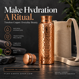 34oz copper bottle & canvas bag