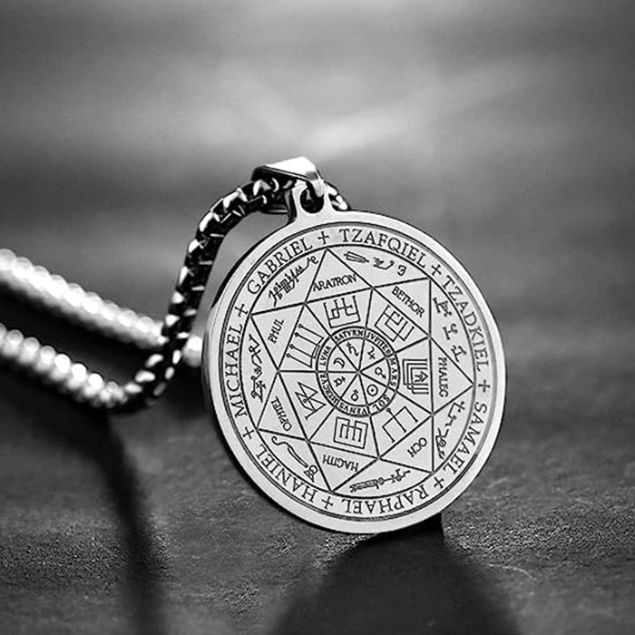Seal of the 7 Archangels Pendant — Stainless Steel Talisman