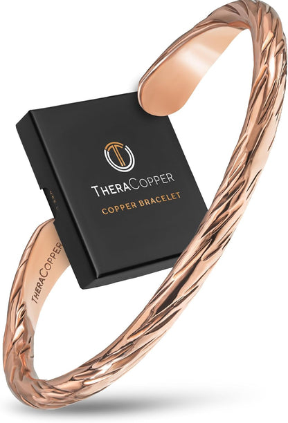 Handmade Pure Copper Bracelet Cuff — Authentic Tibetan Bangle for Men & Women