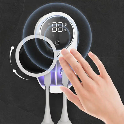 UV Toothbrush Sanitizer & Holder – Intelligent Sensor-Activated Sterilizer with Digital Display
