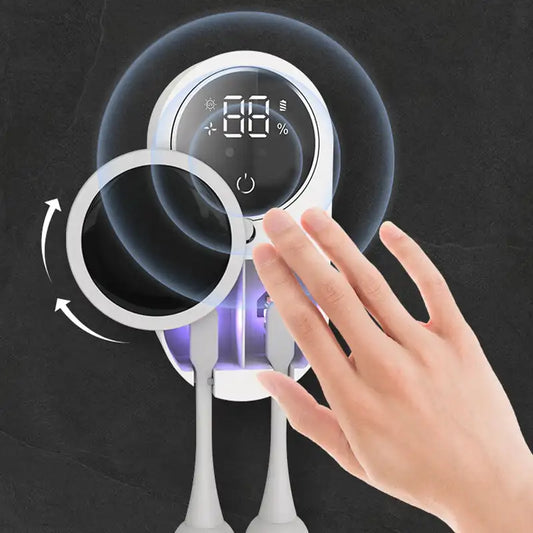 UV Toothbrush Sanitizer & Holder – Intelligent Sensor-Activated Sterilizer with Digital Display