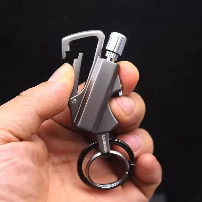 Kerosene Lighter Keychain – 3-in-1 Bottle Opener, Fire Starter & EDC Survival Tool