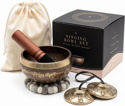 Singing Bowl & Tingsha Set — Copper Chime | 3.6 Inch