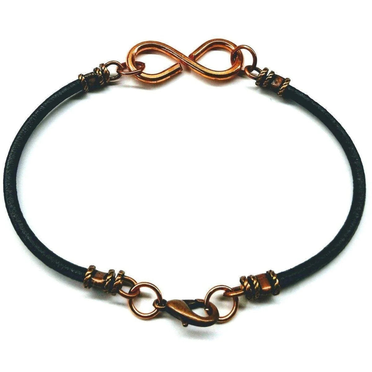 Masculine Sturdy Copper Swivel Infinity Bracelet