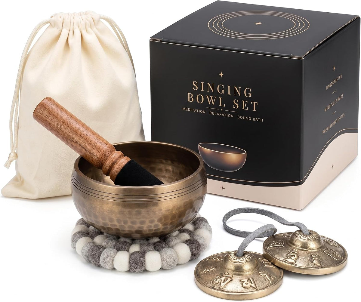 Singing Bowl & Tingsha Set — Copper Chime | 3.6 Inch