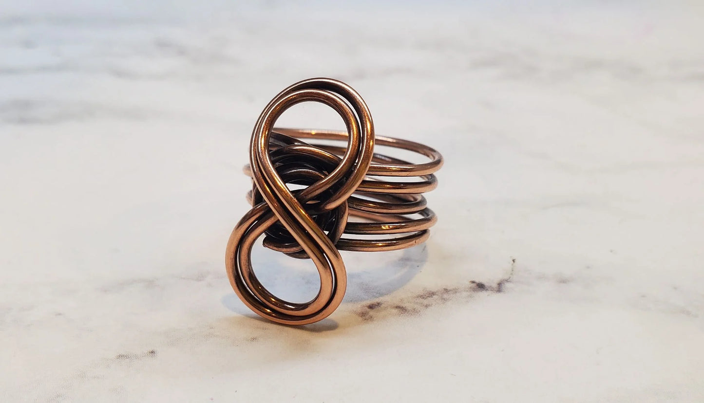Copper Eternity Ring – Handcrafted Symbol of Infinite Connection