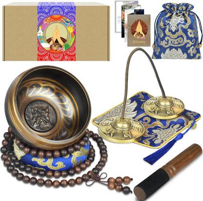 Singing Bowl & Tingsha Set — Ritual Harmony | 7 Pieces