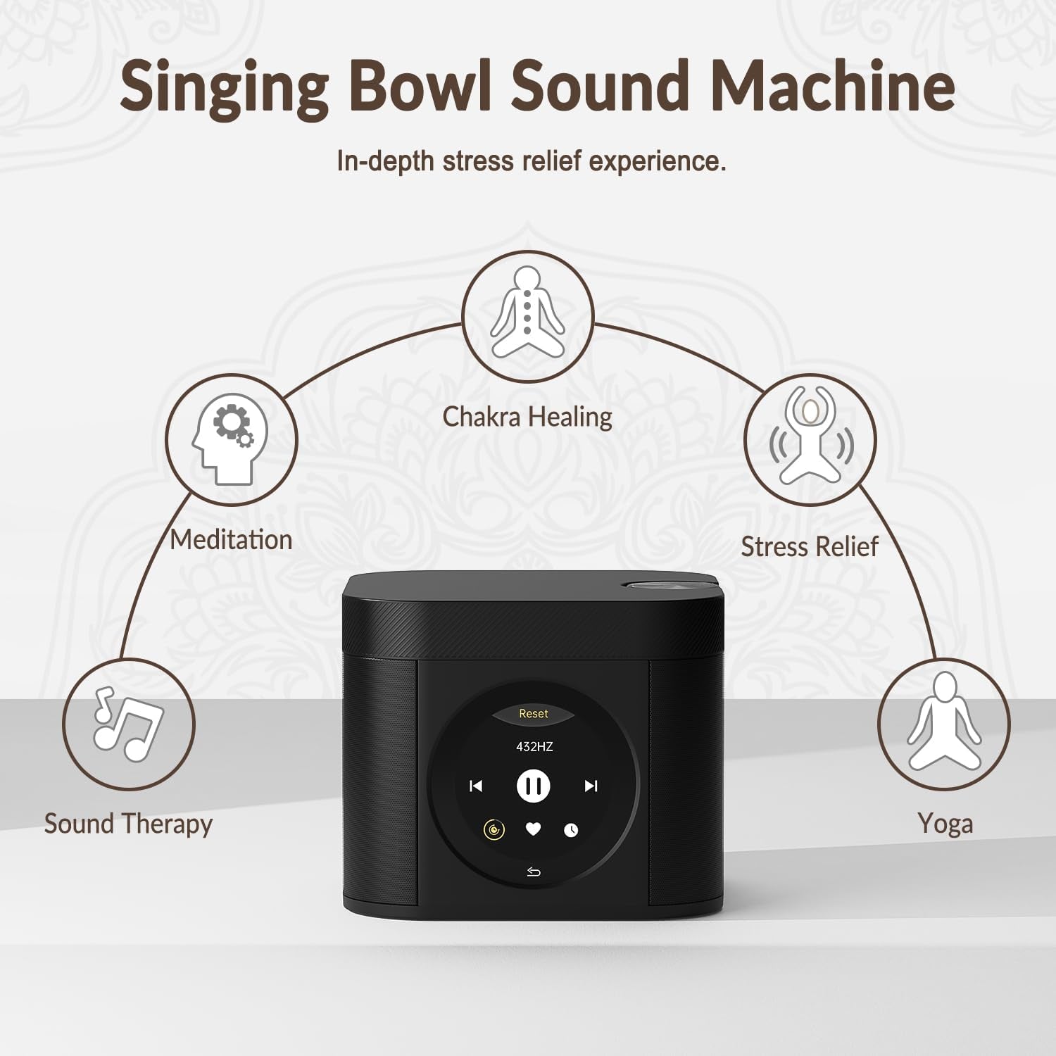 Singing Bowl & Sleep Sound Machine — 19 Tibetan Bowl Sounds with Breathing Trainer & Sleep Therapy