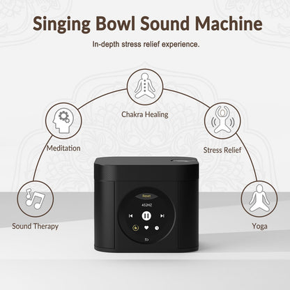 Singing Bowl & Sleep Sound Machine — 19 Tibetan Bowl Sounds with Breathing Trainer & Sleep Therapy