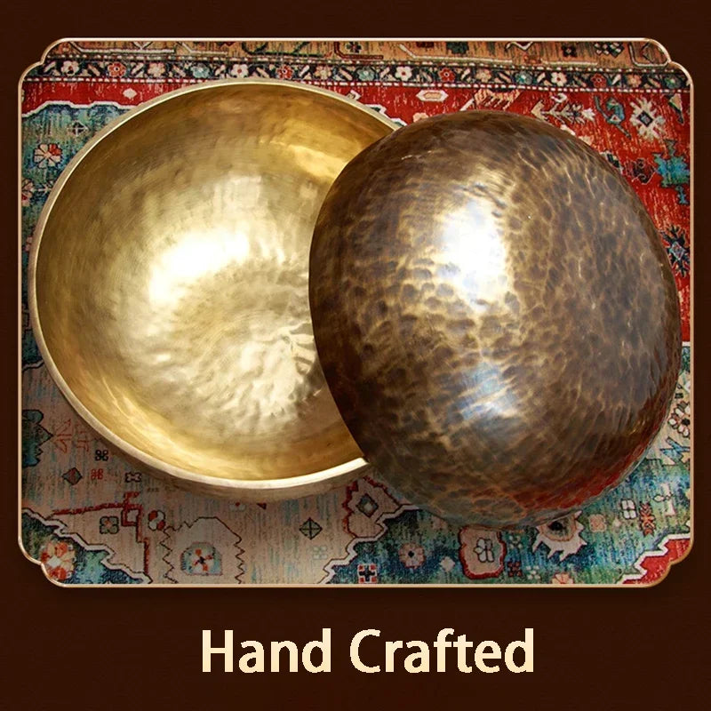 Sacred Foot Singing Bowl — Nepalese Handmade Brass Sound Vessel for Grounded Healing & Deep Vibrational Therapy