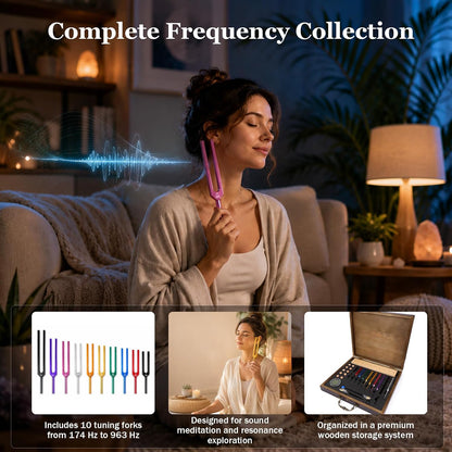 Solfeggio Tuning Fork Set — Spectrum of Sound | 10 Frequencies