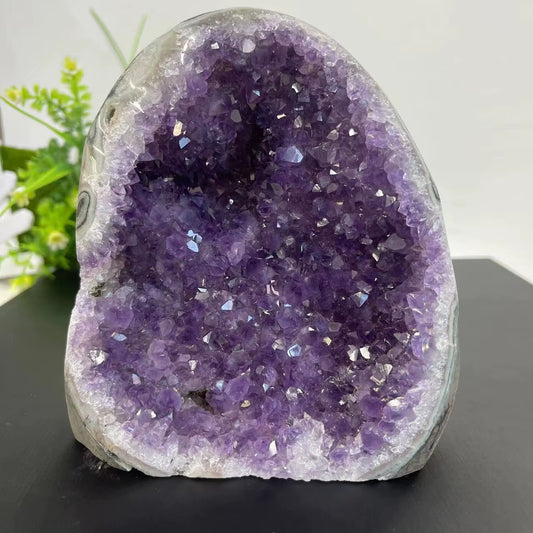 Natural Amethyst Crystal Cluster – Raw Uruguay Geode