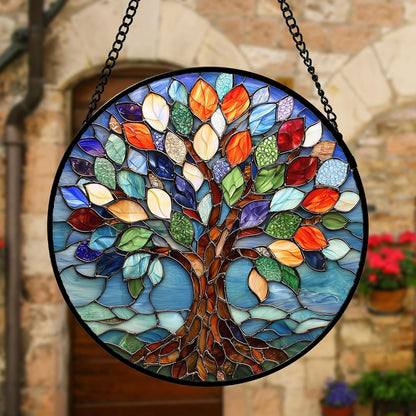 Tree of Life Glass Suncatcher — Tree of Color | 6.3 Inch