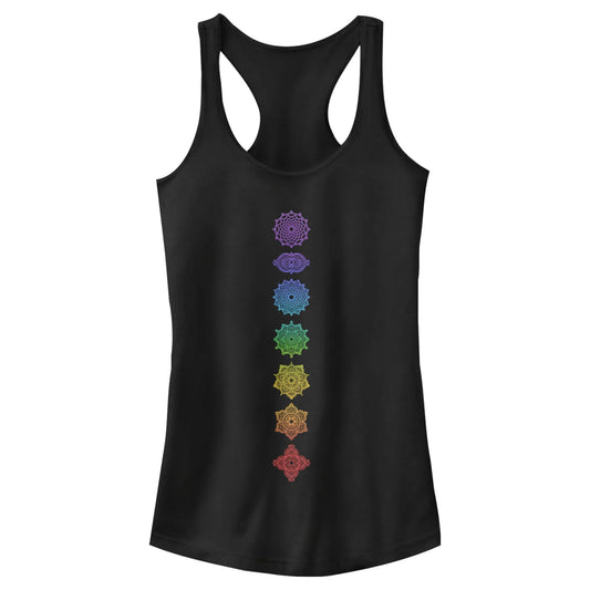 Empower Your Energy: Stacked Chakra Racerback Tank – Align in Style