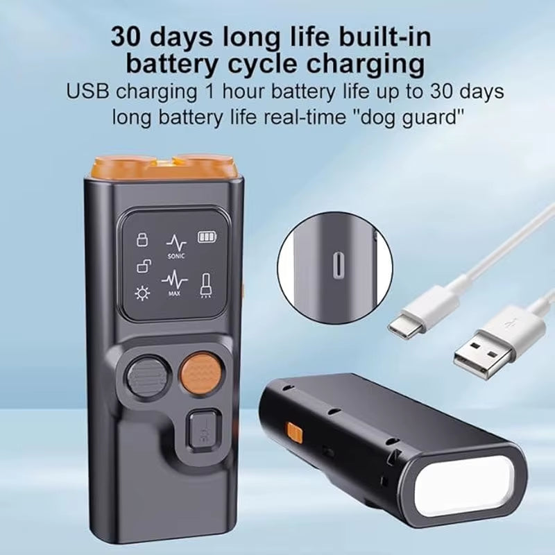 Barkguard Pro 2025 – Ultrasonic Anti-Barking Device with HD Display & LED Flashlight  Silence the Noise. Strengthen the Bond.