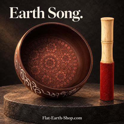 earth song singing bowl set in dark studio