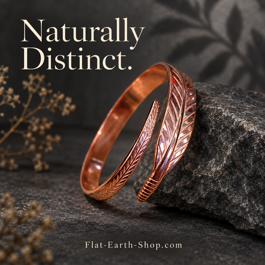 Pure Copper Feather Cuff Bracelet — Vintage Design