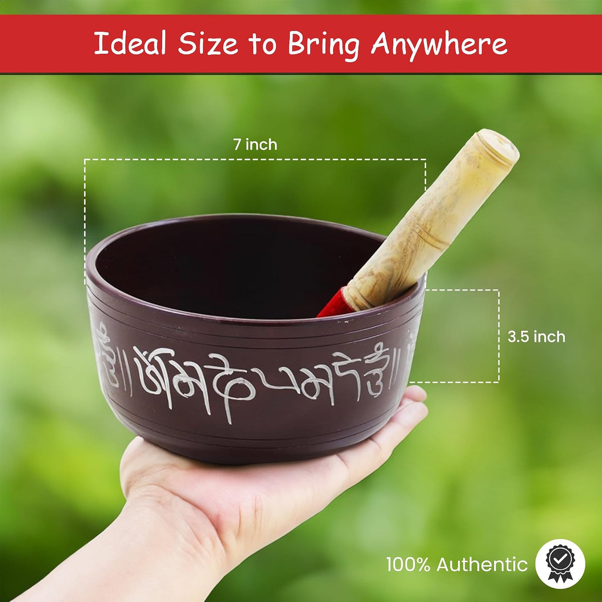 Tibetan Singing Bowl — Earth Song | Brown