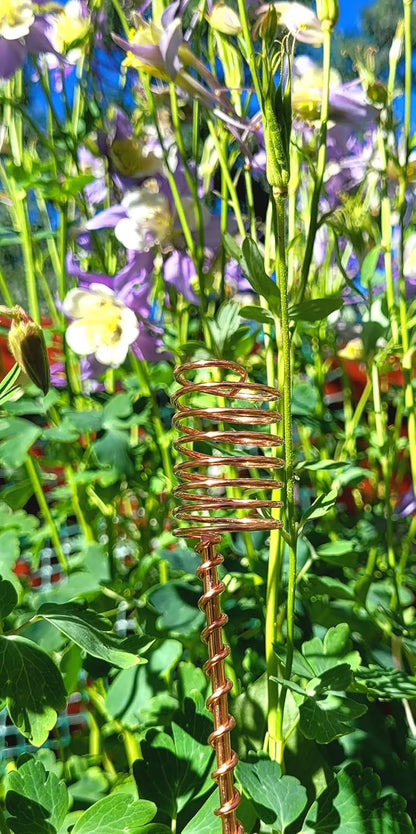 Handmade Pure Copper Plant Stakes – 18" Electroculture Energy Amplifiers (5 Pcs)