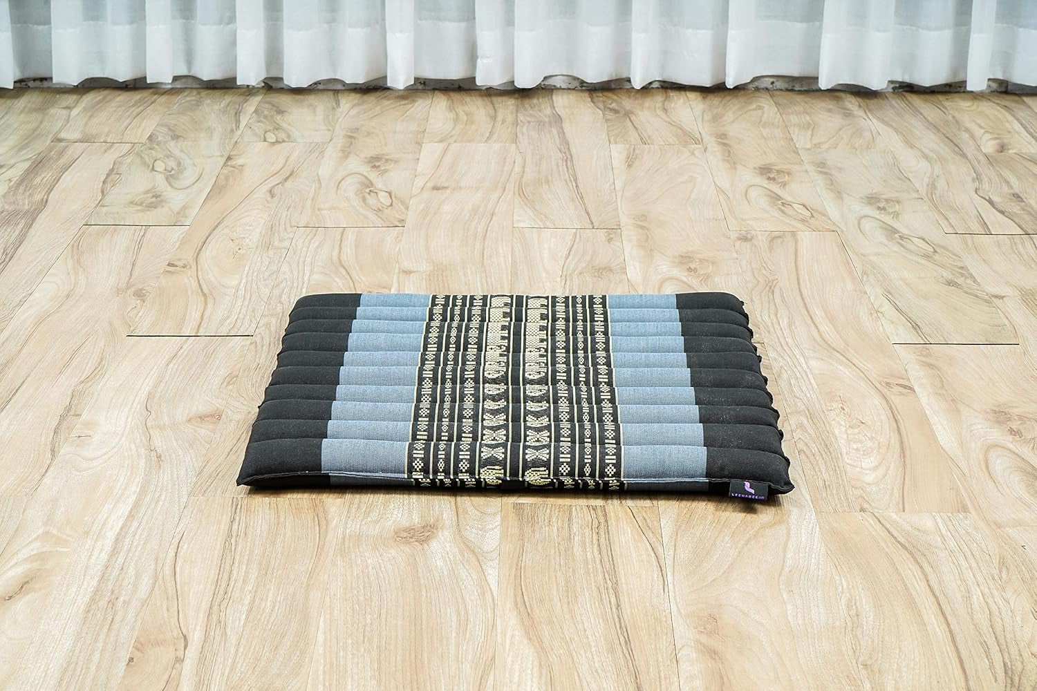 Compact Meditation Cushion Set — Small Zafu & Roll-Up Zabuton with Kapok Fill