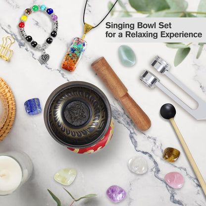 Brass Singing Bowl Gift Set — Resonant Collection | 16 Pieces