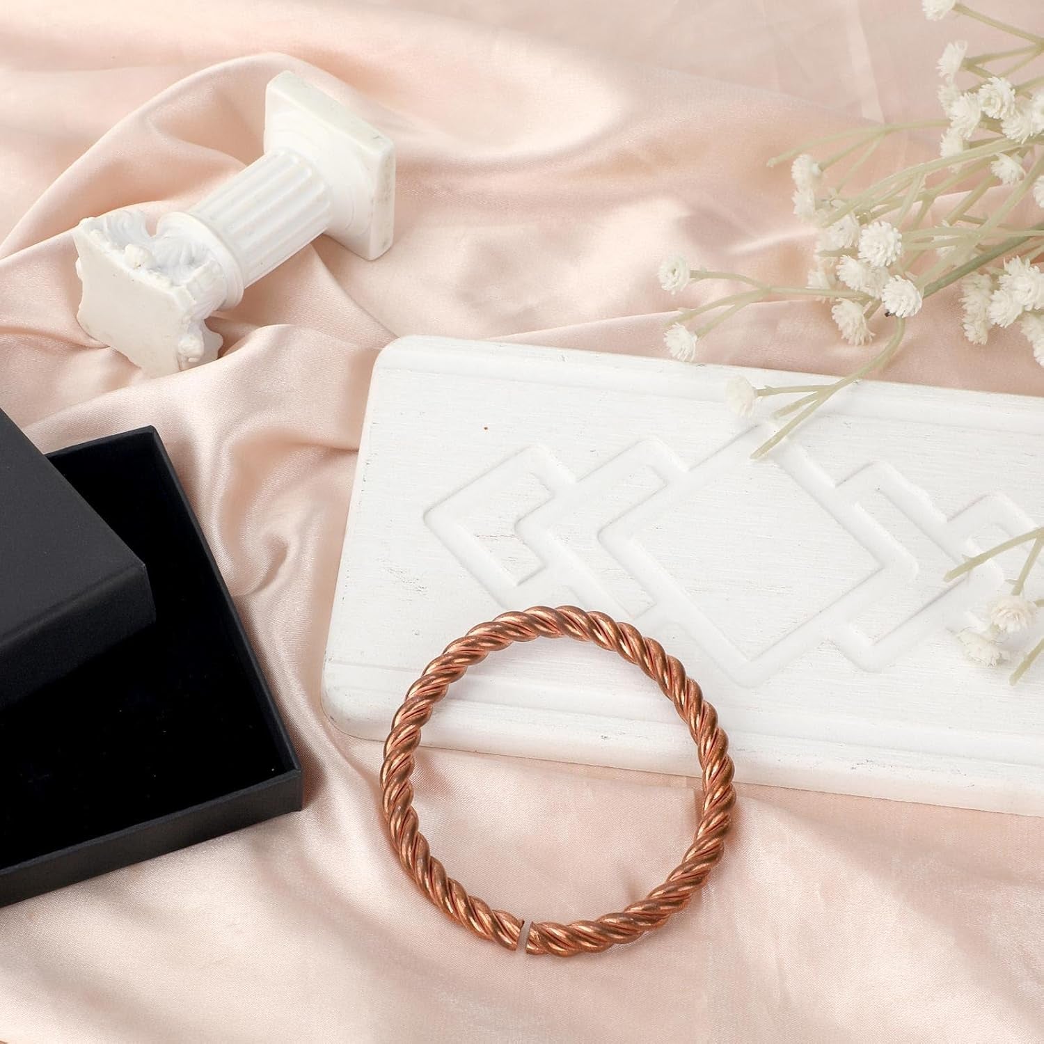 Tensor Bracelet – Handmade Solid Copper Twisted Bangle