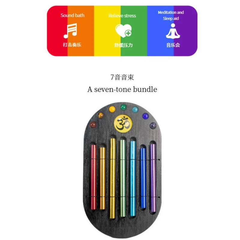 7-Tone Chakra Chime Bar – Colorful Sound Beam for Meditation, Yoga & Sound Therapy