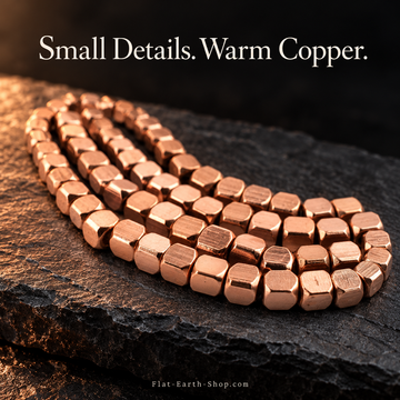 Copper-plated beads — featured product from Flat Earth Shop