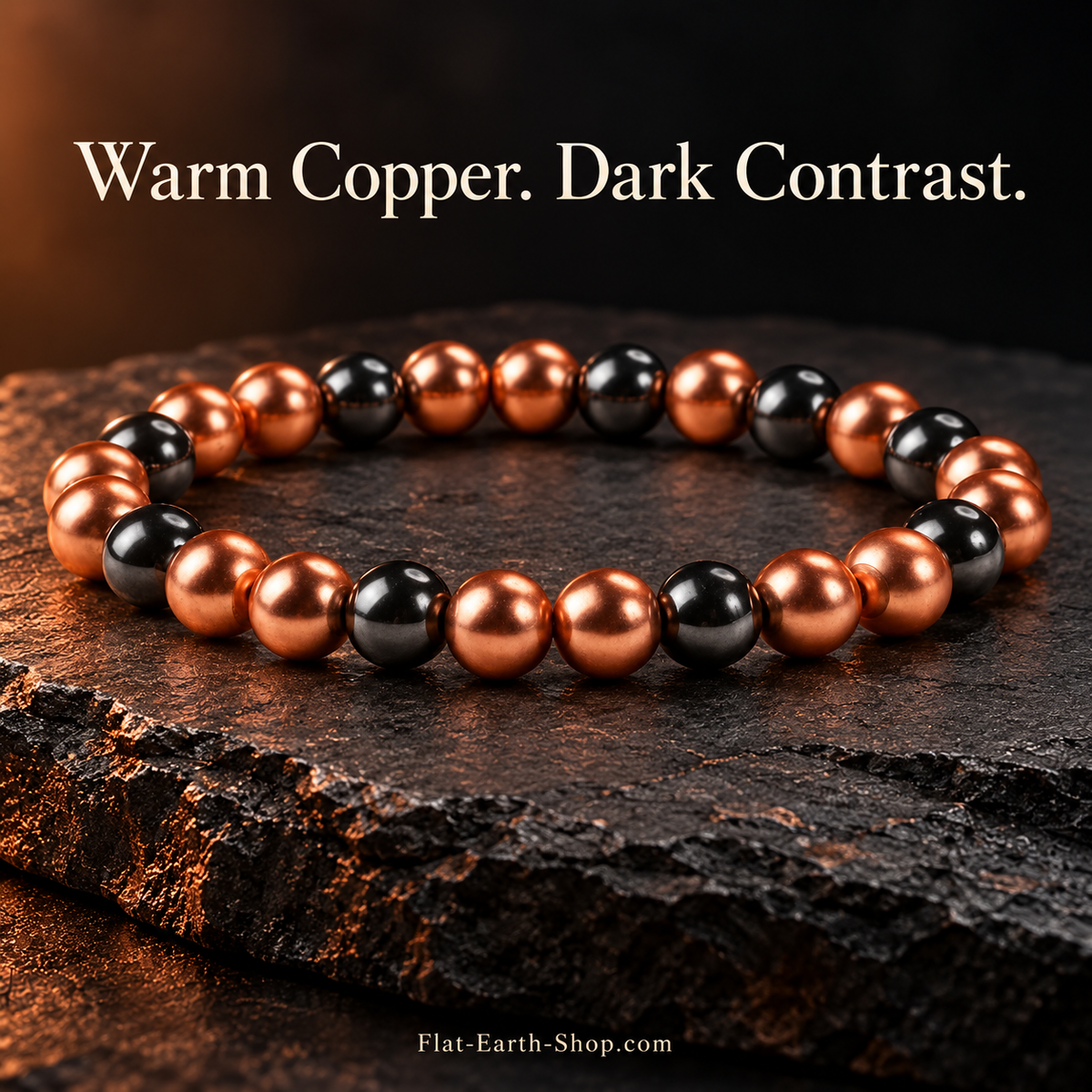 Pure Copper Magnetic Bracelet — hero view with a dark backdrop.