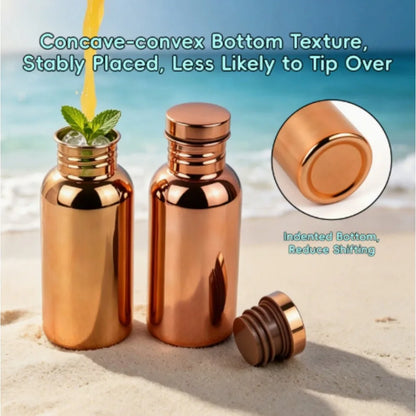 Embossed copper-tone water bottle — supplier detail photo 1