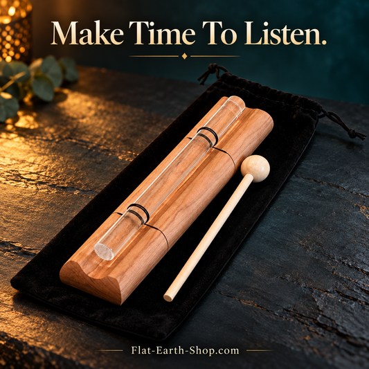 432Hz Quartz Crystal Hand Chime — dark studio product view
