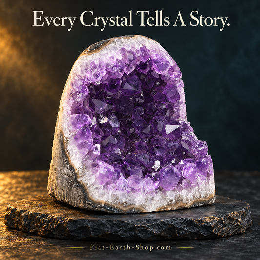 Natural Uruguayan Amethyst Cluster — With Selenite Wand — complementary dark product view