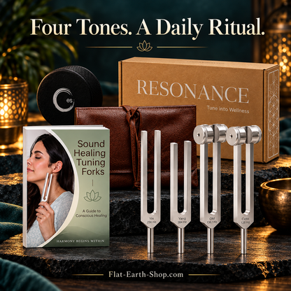 Resonance Tuning Fork Set – 128Hz, 136.1Hz, 256Hz & 384Hz — complementary dark product view