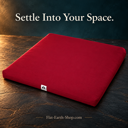 Eclipse Line Zabuton Meditation Cushion — 23" × 23" — dark studio product view
