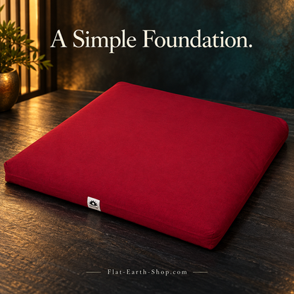Eclipse Line Zabuton Meditation Cushion — 23" × 23" — complementary dark product view