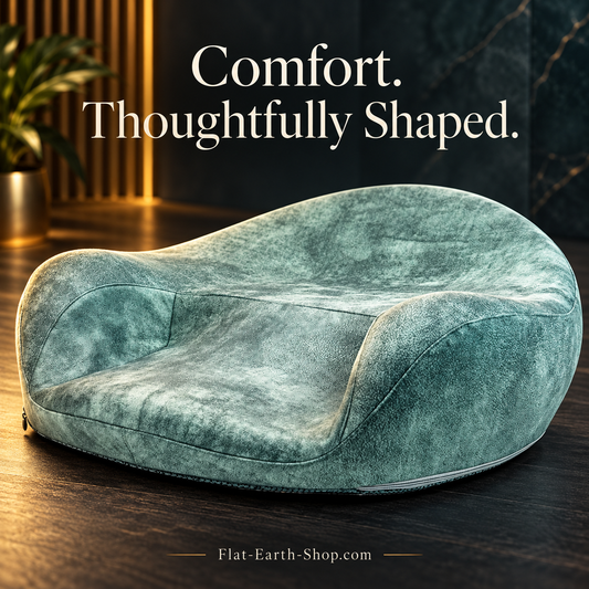 Ergonomic Meditation Cushion — Memory Foam Floor Pillow with Washable Cover — complementary dark product view