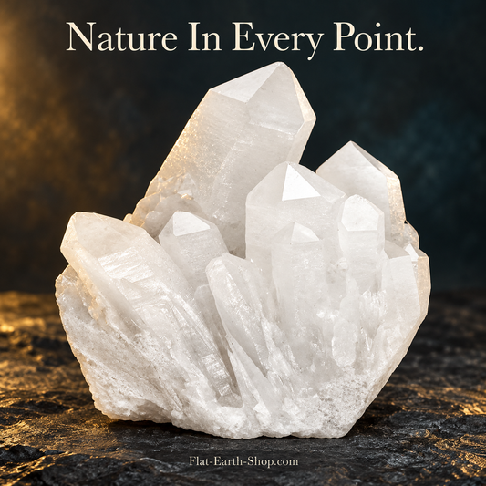 Titanium-Coated Quartz Cluster — Decorative Mineral Specimen — dark studio product view