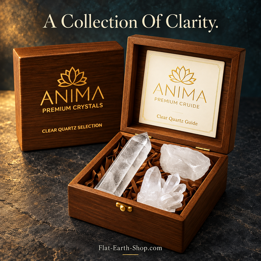 Premium Clear Quartz Crystal Set — dark studio product view