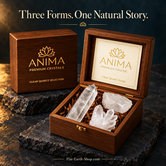 Premium Clear Quartz Crystal Set — complementary dark product view