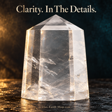 Clear Quartz Crystal Obelisk — Approximately 4 Inches — dark studio product view