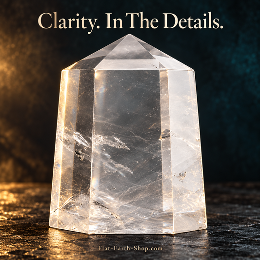Clear Quartz Crystal Obelisk — Approximately 4 Inches — dark studio product view